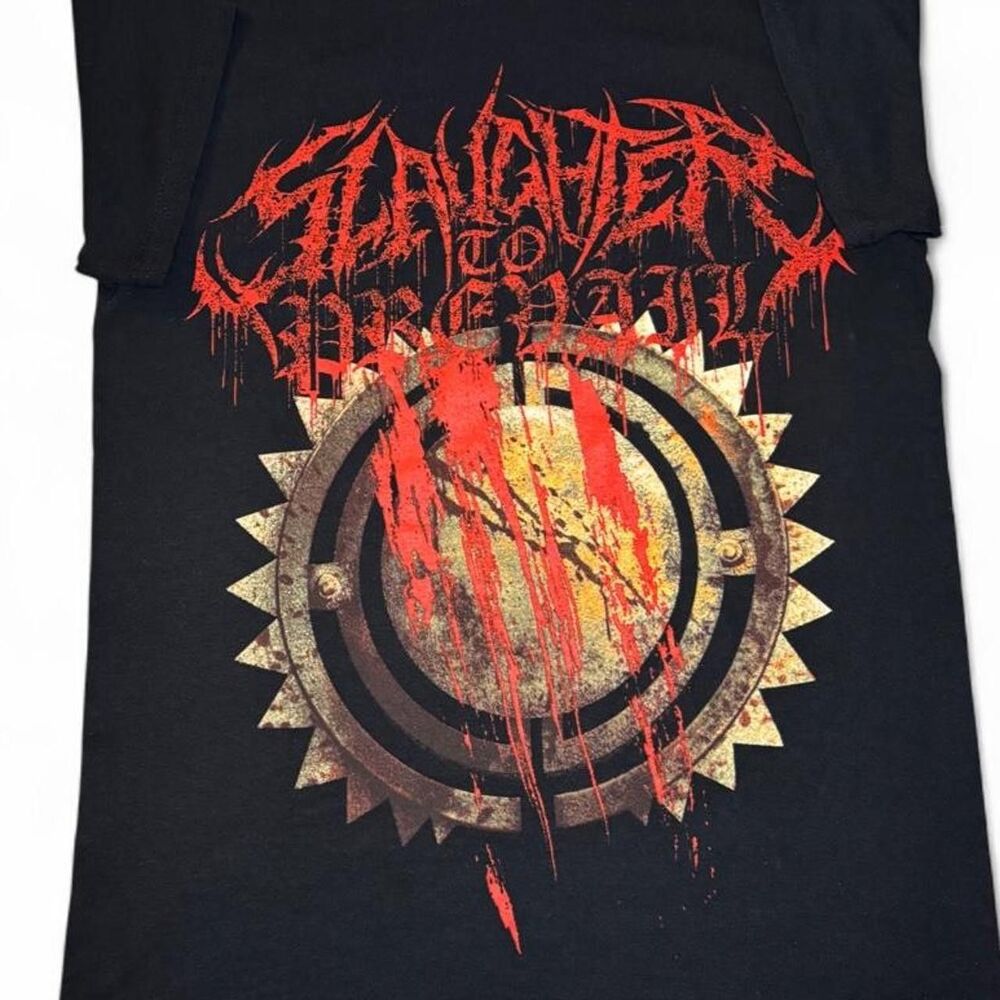 Slaughter To Prevail Saw Blade Shirt Small Sumerian Records Deathcore Band Tee
